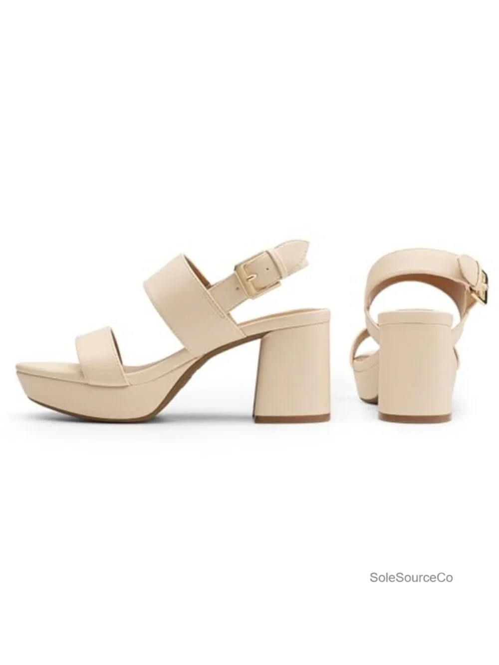 Women's Platform Chunky Block Heeled Sandals Open Toe Comfortable Dress Heels
